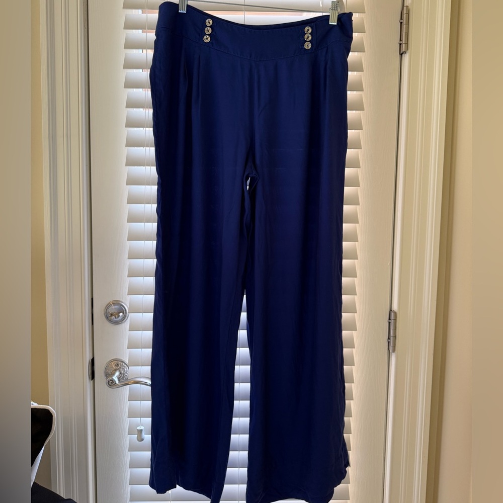 White House Black Market Royal Blue Wide Leg Pants